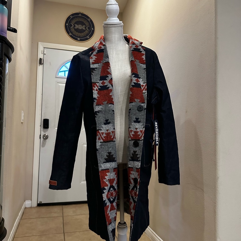 Iro-Ochi Reversible Demin Trenchcoat with tags! Size M